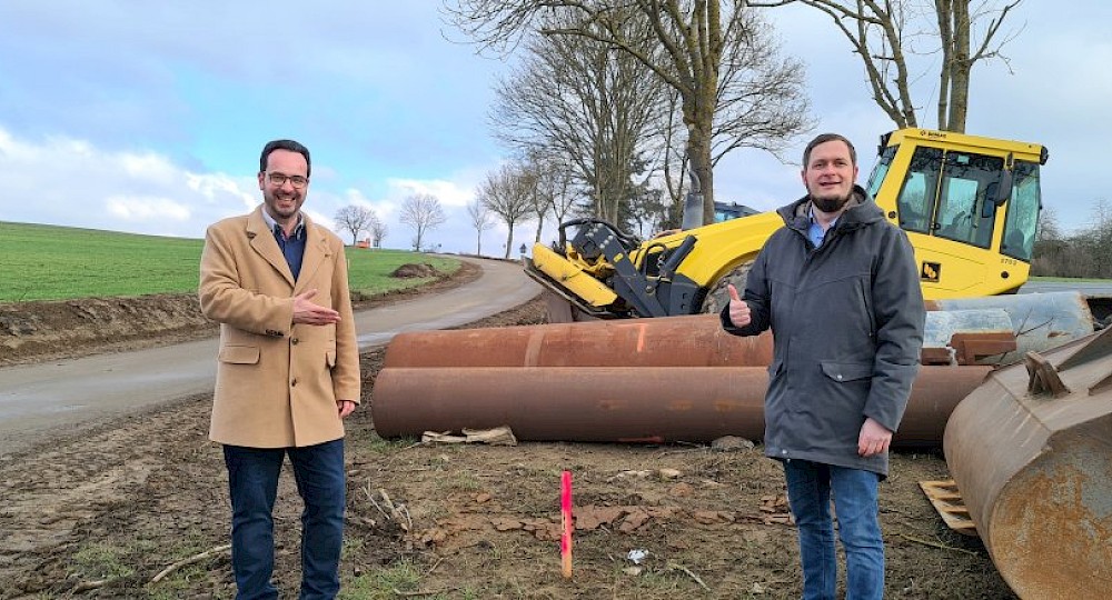 Baustart des lang ersehnten Geh- und Radwegs zwischen Jesberg und Oberurff