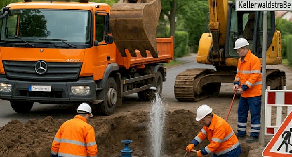 Rohrbruch Kellerwaldstrasse