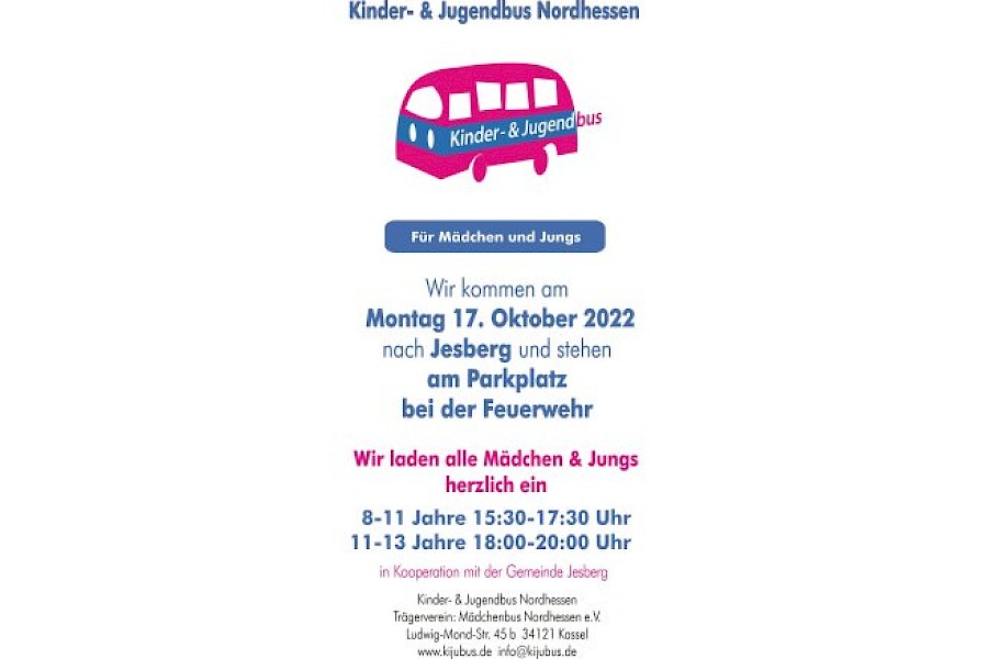 Kinder- und Jugendbus kommt wieder nach Jesberg