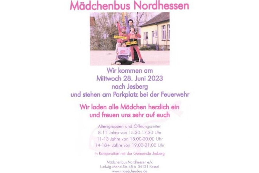 M&auml;dchenbus Nordhessen am 28.06.2023 wieder in Jesberg